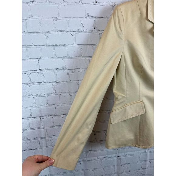 PAUL SMITH women cream ivory half-lined classic jacket skirt suit size 44 8 NWOT - Picture 5 of 16